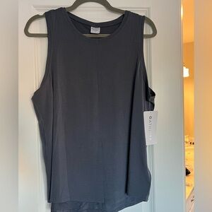 NWT Athleta With Ease Open Back Tank, Granite Blue, Large